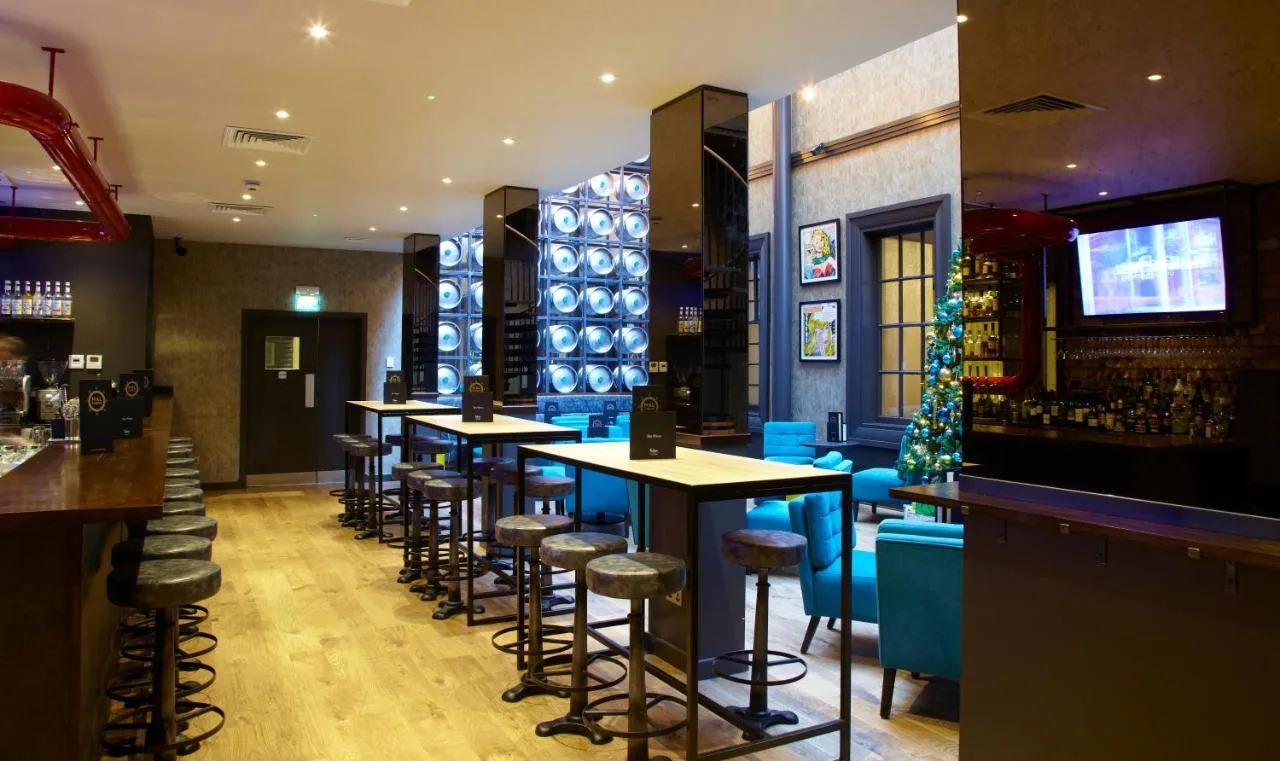 Restaurant bar area within the converted church setting of Malmaison Glasgow