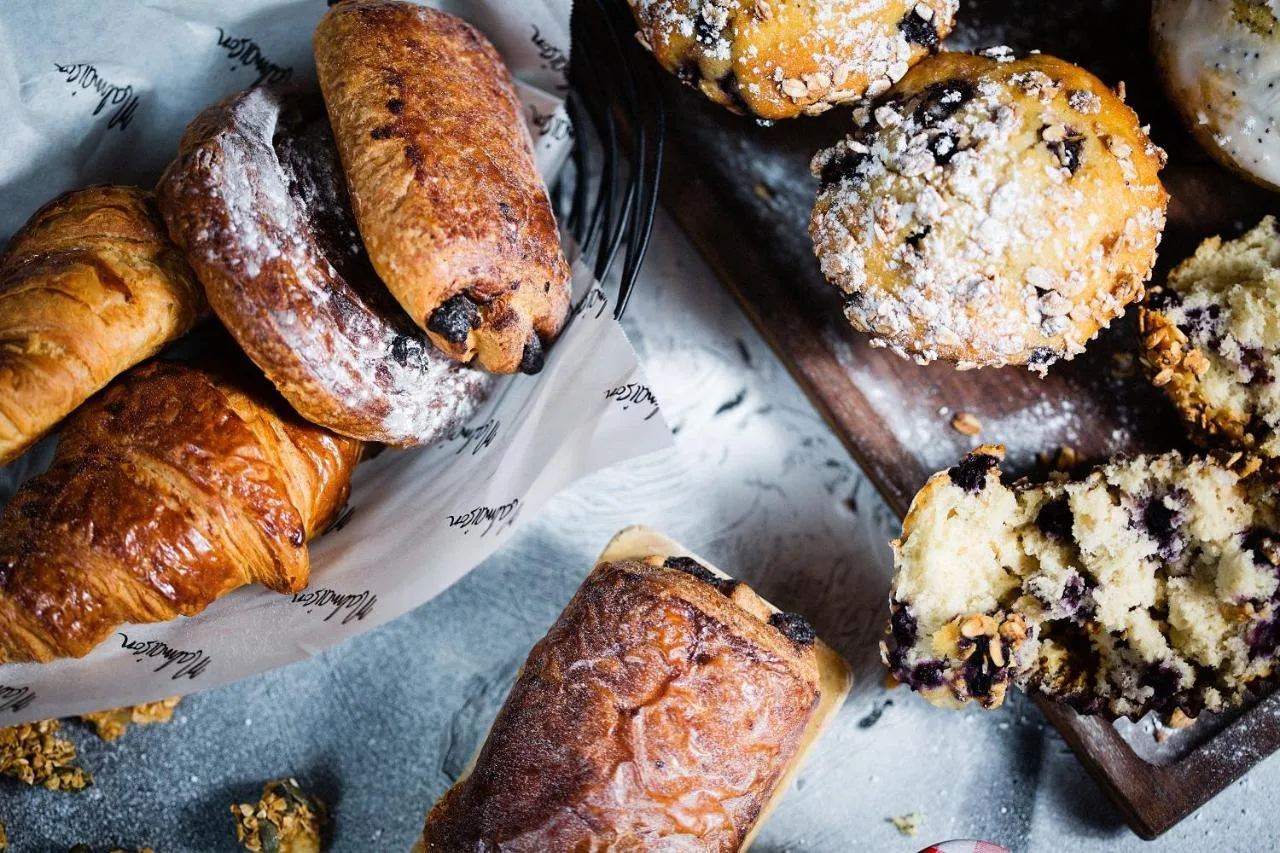 Assortment of pastries served for breakfast at Malmaison Glasgow